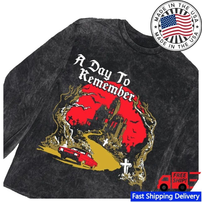 Adtr Store Merch Haunted House Long Sleeve Tee