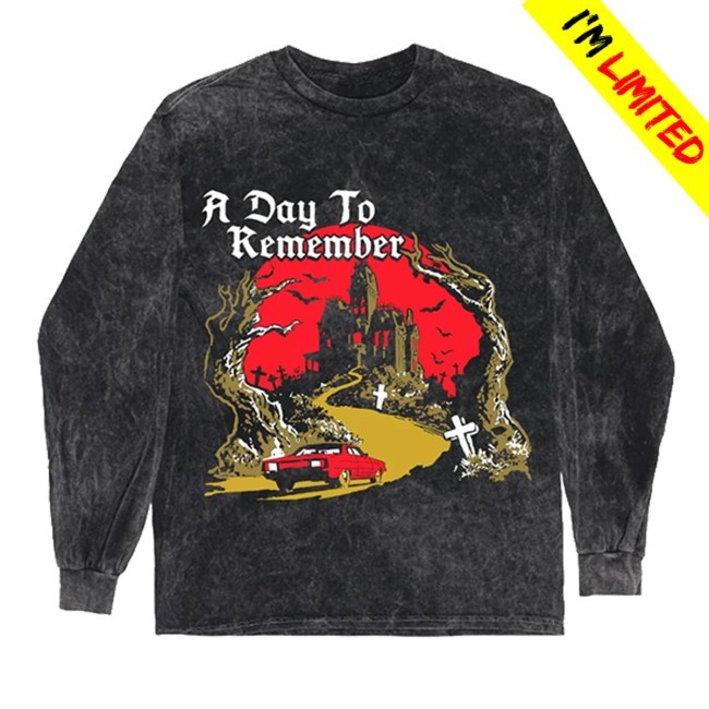 A Day To Remember Merch Store Haunted House Long Sleeve Tee