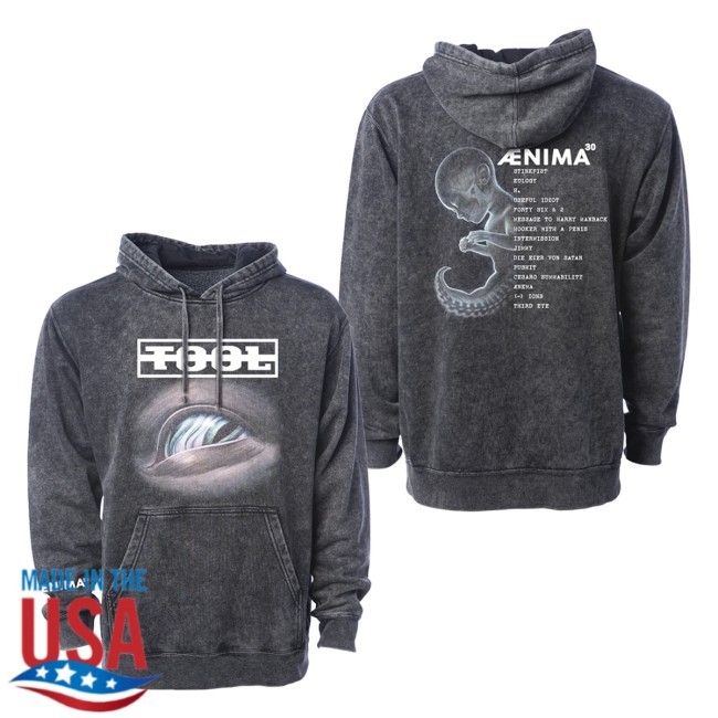 Tool Merch Store Ænima30 Tracklist Mineral Wash Pullover Hoodie