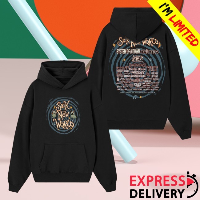 Sick New World Merch Store Ghost Spiral Lineup Hoodie