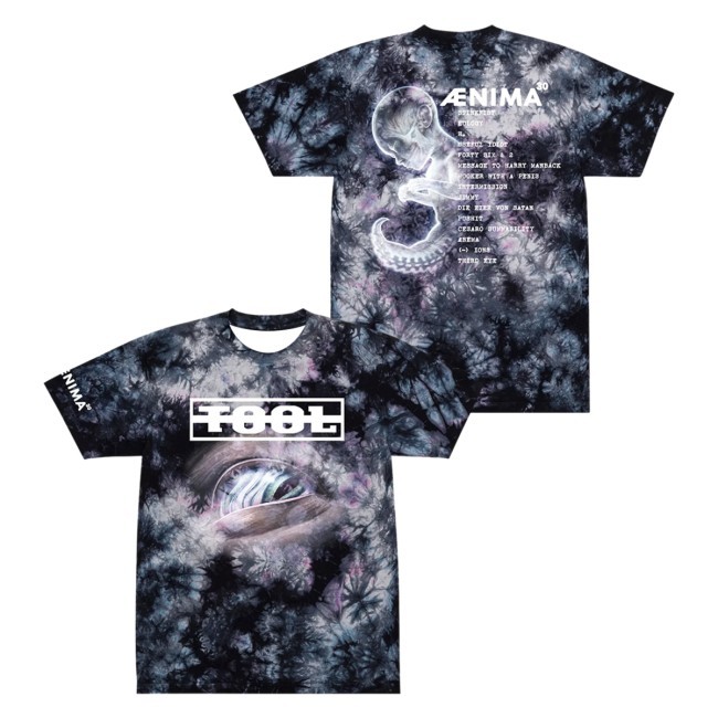 Tool Merch Store Ænima30 Tracklist Tie Dye Oversized Tee